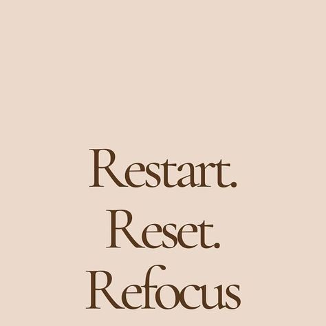 CurVFitness on Instagram: "💥 Restart, reset, refocus 💥 Life is a series of ups and downs, but it's how we respond to the challenges that define us. If you've stumbled along the way, don't be discouraged. Take a moment to collect yourself, recalibrate your mindset, and refocus on what truly matters. Your determination and resilience will pave the way for your success. Let's restart, reset, and refocus together! 🚀🔥 #KeepGoing #curvfitness #motivation #reset #nevergiveup #inspiration" Reset Quote, Restarting Life, How To Restart Your Life, Reset Restart Refocus, Mental Reset, Reset Day, Vision Board Planner, Dont Be Discouraged, Board Wallpaper