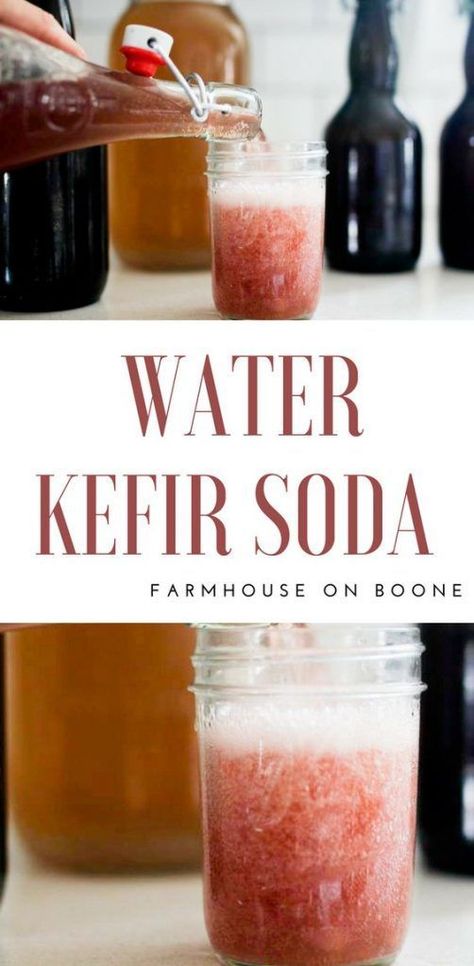 Kefir Soda, Kefir Benefits, Water Kefir Grains, Farmhouse On Boone, Healthy Soda, How To Make Water, Kefir Recipes, Kefir Grains, Probiotic Drinks