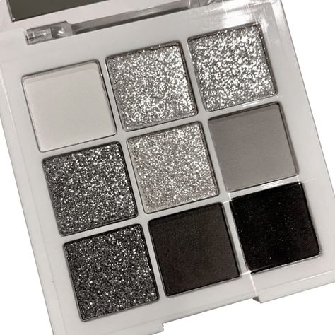 PRICES MAY VARY. 【Cool Black/Grey/Silver Eyeshadow Palette Makeup】9 Colors Black White Grey Silver Smokey Eye Makeup Eyeshadow Palette,Cool Toned Matte & Shimmer. 【Smooth & Wided Use】This eyeshadow goes on smoothly,easy to spread makeup and adhere firmly to the eyes.9 colors goth can blend well.Can use this for goth makeup, eyeshadow, on lips, ad as smokey, bold eyeliner. It's perfect and the color is rich. 【High Pigmented Powder】Such as black or gray smokey eyeshadow.High quality powder with gl Sliver Eyeshadow, Silver Smokey Eyeshadow, White Eyeshadow Makeup, Smokey Eyeshadow Palette, Silver Smokey Eye, Shimmer Eye Makeup, Grey Eyeshadow, Silver Eyeshadow, White Eyeshadow