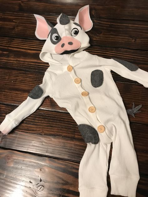 Pua Pig Costume, Moana And Pua Costume, Moana Pua Costume, Diy Pua Costume, Moana Pig Costume, Pua Costume Diy, Pua Costume, Moana Pig Pua Costume Diy, Hai Hai Moana Chicken Costume