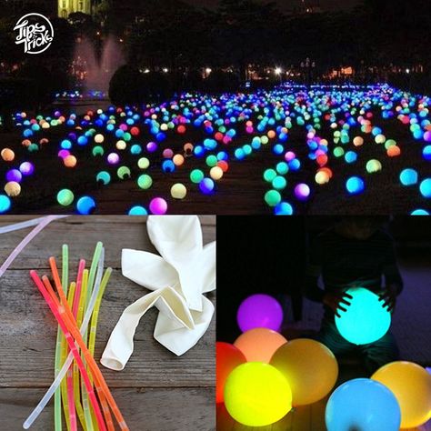 Embedded image Carnival Party Decorations, Diy Carnival, Fest Temaer, Glow Birthday, Birthday Cartoon, Festa Party, Glow Party, Neon Party, Glow Sticks