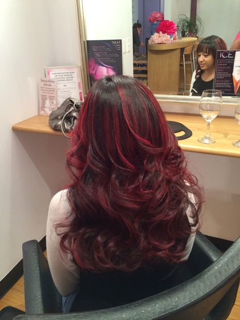 Privana Red flamboyage Hair Color Flamboyage, Hair Color And Cut, Hair Color Trends, Hairstyle Ideas, In My Life, Cut And Color, For Hair, Hair Ideas, Hair Inspiration