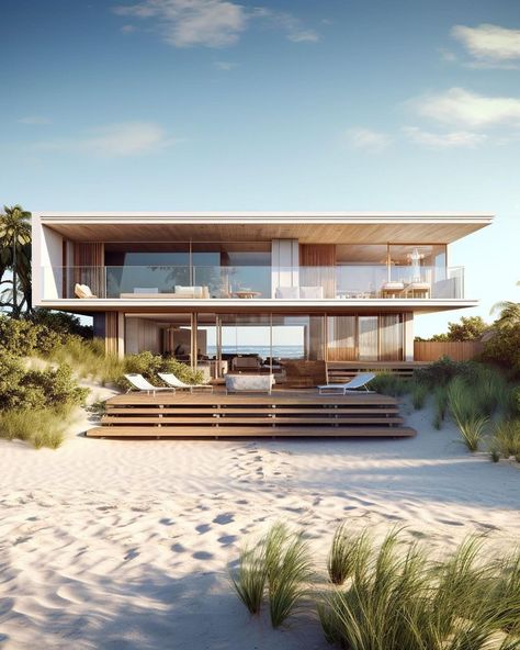 Wooden House Exterior, Sliding Wooden Doors, Natural Wood Siding, Stone Foundation, Shoji Screens, Wooden House Design, Beach House Exterior, Modern Villa Design, Modern Beach House