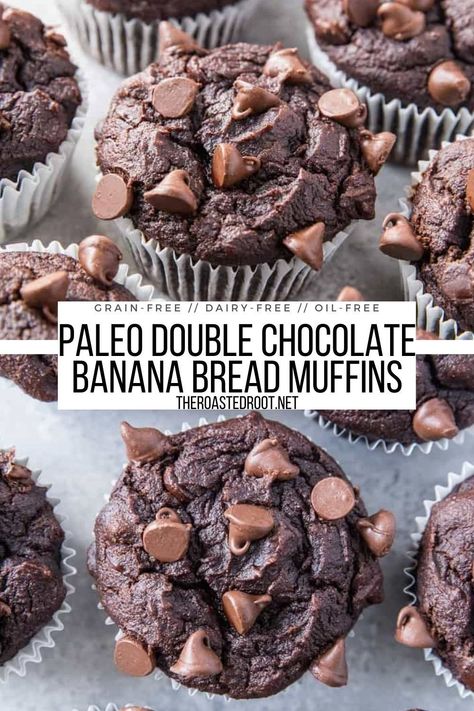 Gluten Free Chocolate Muffins, Chocolate Muffins Recipe, Mat Inspiration, Paleo Breads, Breakfast Baking, Muffins Gluten Free, Paleo Recipies, Paleo Muffins, Paleo Banana Bread