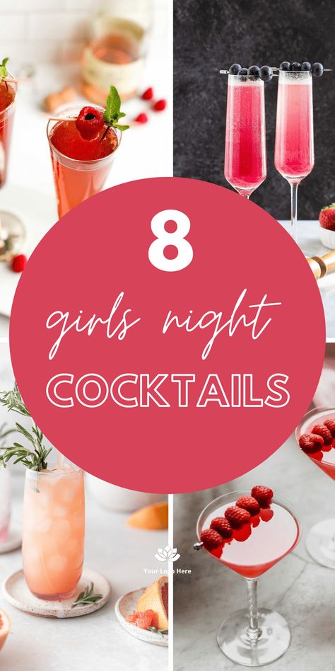 Best Drinks For Girls Night - White Kitchen Red Wine Friend Cocktail Night, Mocktails Girls Night, Fun Mixed Drinks Alcohol Girls Night, Ladies Night Drink Ideas, Cocktail Night Recipes, Drinks For Girls Night Alcohol, Girls Night Cocktail Recipes, Girls Night Cocktails Easy, Ladies Night Cocktails