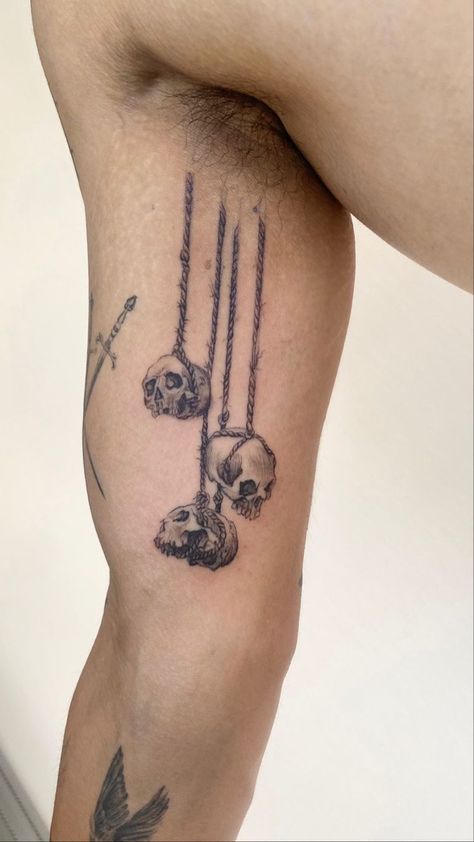 Upper Hand Tattoo Men, 666 Dice Tattoo, Double Headed Raven Tattoo, Men Tattoo Placement Ideas, 4 20 Tattoo Ideas, Scary Patchwork Tattoos, Cryptidcore Tattoo, Men’s Abstract Tattoo, Wasting Time Tattoo