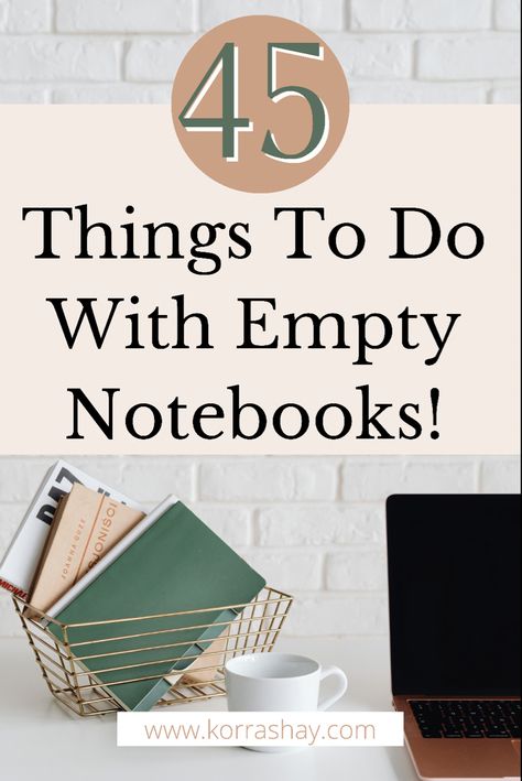 45 things to do with empty notebooks! What to add to an empty notebook. Notebook ideas to fill them up! Fun things to do with your notebook! What To Put In Notebooks, Things To Add To Your Notebook, Daily Notebook Ideas, Journals And Notebooks To Buy, Things To Do With An Empty Notebook, Nootbook Ideas, What To Do With An Empty Notebook, What To Put In A Journal, Empty Notebook Ideas