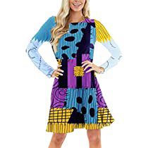 Check this out on Amazon Halloween Costumes Long Sleeve, Women Halloween Costumes, Sally Costume, Halloween Party Dress, Xmas Dress, Tie Waist Maxi Dress, Christmas Dress Women, Long Sleeve Outfits, Multi Dress