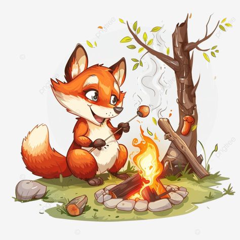 funny fox roasting hazelnut in camping ground cartoon campfire design elements grilling png Cartoon Campfire, Campfire Illustration, Ink Reference, Campfire Design, Camping Cartoon, Camping Ground, Mr Fox, Camp Fire, Illustration Artwork