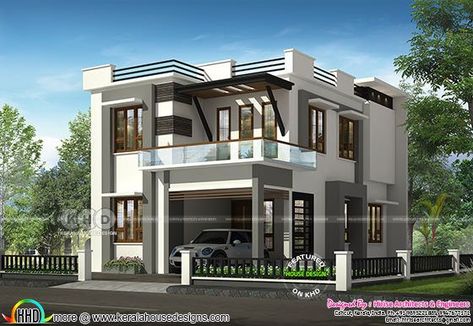 1450 square feet 3 bedroom modern house design 3d House Plans 3bedroom Indian, 3d House Plans 3bedroom, 2400 Sq Ft House Plans, Colour Room, Housing Plan, Flat Roof House Designs, Flat Roof Design, Small House Design Architecture, Flat Roof House