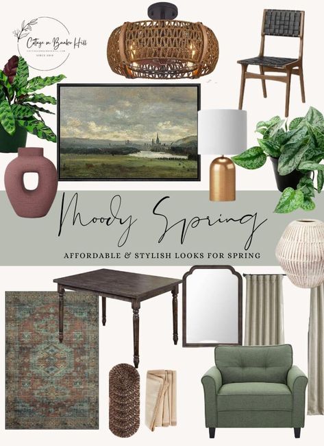 If you’re looking to embrace a moody aesthetic for Spring, here are some affordable options to consider to update your space. Moody Spring Affordable & Stylish Looks For Spring You... Read More The post Moody Home Decor for Spring appeared first on Cottage On Bunker Hill. Moody Spring Bedroom, Moody Spring Aesthetic, Moody Spring Decor, Diy Moss Wall Art, Diy Moss Wall, Moody Home, Moody Home Decor, Looks For Spring, Diy Moss