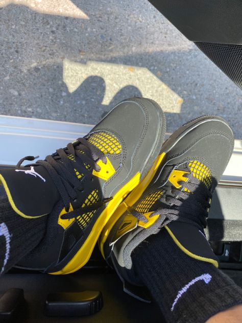 Jordan 4 Thunder Outfit Men, Thunder 4s Jordans Outfit, Jordan 4 Thunder Outfit, 4s Jordans Outfit, Jordan 4 Thunder, 4s Jordans, Thunder Outfit, Thunder 4s, Outfit Yellow