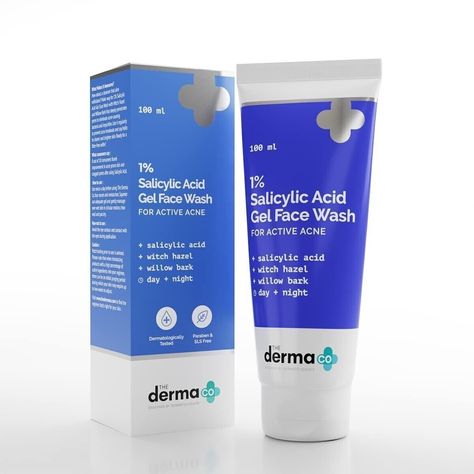 Salicylic Acid Face Wash, The Derma Co, Inflamed Pimple, Daily Face Wash, Acne Gel, Salicylic Acid Acne, Skin Care Cleanser, Sls Free Products, Witch Hazel