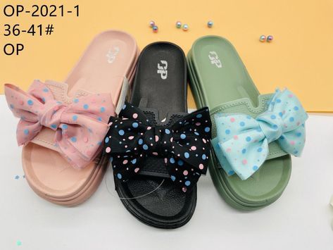 Bow Sleepers For Her Sizes : 36 to 41 Price : *700+ ship*⁰//43 Sleeper Footwear For Women, Sleepers Footwear For Women, Footwear For Women, Fashion Slippers, Women's Footwear, Ribbon Slides, Slippers, Women Shoes, Sandals