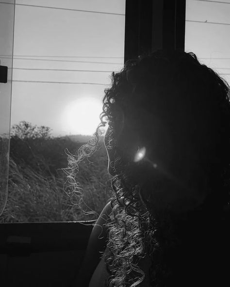 The Window, Curly Hair, Sun, Black And White, Hair, White, Black