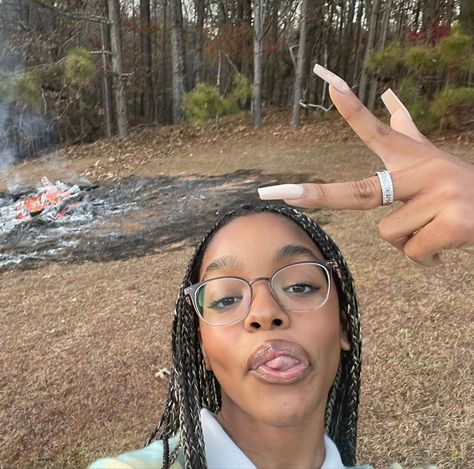 Marsai Martin Glasses, Marsia Martins, Clear Glasses Frames Women, Big Lips Natural, Marsai Martin, Clear Glasses Frames, Braids Hairstyles Pictures, Black Femininity, Girls Braids