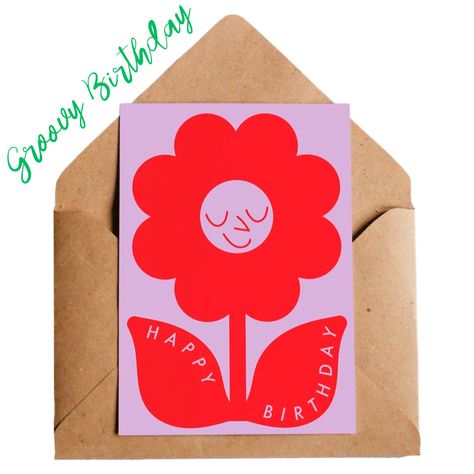 Blank Inside Greeting Cards Measures 5.5” x 4.25” Envelope Included Sold Individually **choose style from Drop Down Screen Sending Flowers, Flower Birthday Cards, Graphic Design Cards, Floral Card, Happy Gifts, Greeting Card Set, Color Inspo, Card Illustration, Floral Cards