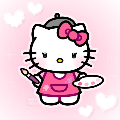 ✧･ﾟ:* Hello kitty profil picture *:･ﾟ✧ Free to use as a profil picture or edit ♥ #hellokitty #sanrio #y2k #f2u #pfp #icon #art #pinkcore #hellokittycore #sanriocore Artist Hello Kitty, Hello Kitty Artwork, Aesthetic Hello Kitty Pfp, Pink Pfp Y2k, Hello Kitty Princess, Art Hello Kitty, Sanrio Art, Hello Kitty Painting, Kitty Icon