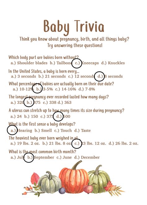 Baby Quiz, Baby Shower Quiz, Baby Trivia, Quiz Questions And Answers, Trivia Questions And Answers, Baby Facts, Quiz Questions, Trivia Questions, Questions And Answers