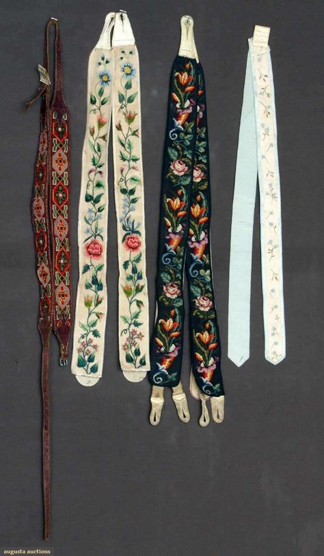 Jim Dandy, Embroidery Belt, Augusta Auctions, Leather Embroidery, Pola Bordir, Embroidered Belt, Clothing And Textile, 자수 디자인, Textiles Fashion