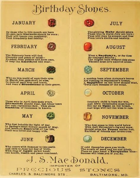 Meaning of Birthstones - Birthstone Symbols & Powers Birthday Stone, Under Your Spell, Spell Book, Book Of Shadows, Oral Health, Runes, Healing Stones, Crystals And Gemstones, Different Types