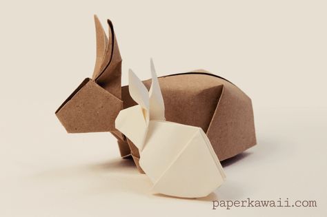 Origami Bunny Rabbit Tutorial   Paper Kawaii   video instructions easter origami 2 easter animals advanced origami ,rabbit cute origami bunny Kawaii Origami, Rabbit Tutorial, Origami Bunny, Dragon Origami, Paper Rabbit, Bunny Kawaii, Paper Kawaii, Origami Yoda, Origami Star Box