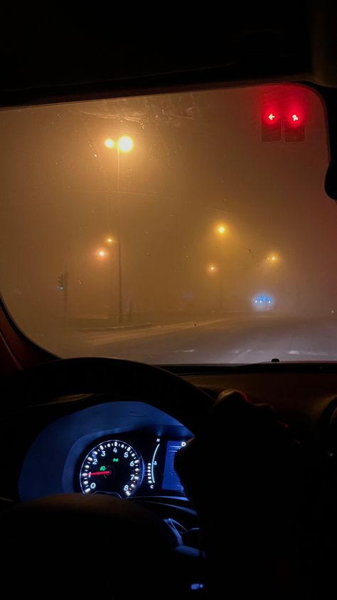 Fogy Night, Night Drive Snap, Foggy Car, Fog Photography, Night Bike Ride, Foggy Night, Cute Promise Rings, Foggy Weather, Chocolate Pictures