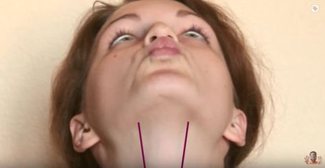 Get Rid of Your Double Chin with These 5 Exercises | TipHero Saggy Cheeks, Obličejové Masky, Double Chin Exercises, Chin Exercises, Double Menton, Neck Exercises, Face Exercises, Facial Exercises, Face Yoga