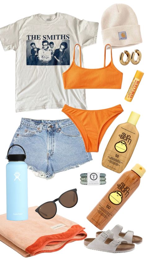 Post hike swim Outfit School, Everyday Casual Outfits, Spring Clothes, Swimming Outfit, Granola Girl, Girls Summer Outfits, Girl Fits, Summer Fits, Fit Inspo