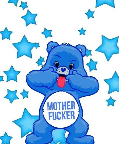 Grumpy Care Bear Wallpaper Aesthetic, Angry Care Bear, Bad Care Bears, Don’t Care Bear, Sarcastic Care Bear, Grumpy Care Bear, Trippy Cartoon, Care Bear Tattoos, Care Bears Vintage