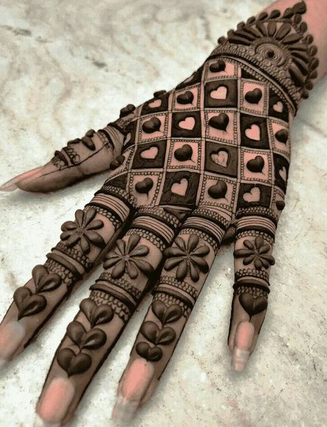 Fill Up Mehndi Design, Elephant Henna, Mehendi Ideas, Henna Design Ideas, Stylish Mehndi Design, Rajasthani Mehndi, Back Hand Mehndi, Palm Mehndi Design, Pretty Henna