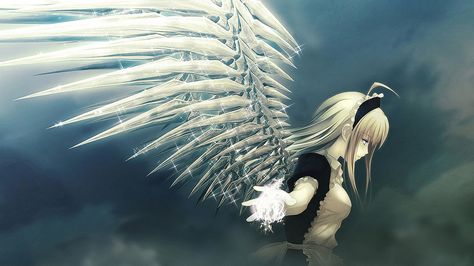 Angel Anime Wallpaper HD. Wings Anime, Nightcore Anime, Nightcore Songs, Nightcore Music, Angel Of Darkness, 1366x768 Wallpaper Hd, Angel Wallpaper, 2000s Anime, Angel Images