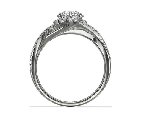 Build Your Own Ring - Setting Details | Blue Nile White Gold Engagement Ring, Ring Setting, White Gold Engagement, Halo Diamond Ring, Gold Engagement Ring, White Gold Engagement Rings, Halo Diamond Engagement Ring, Blue Nile, Gold Engagement