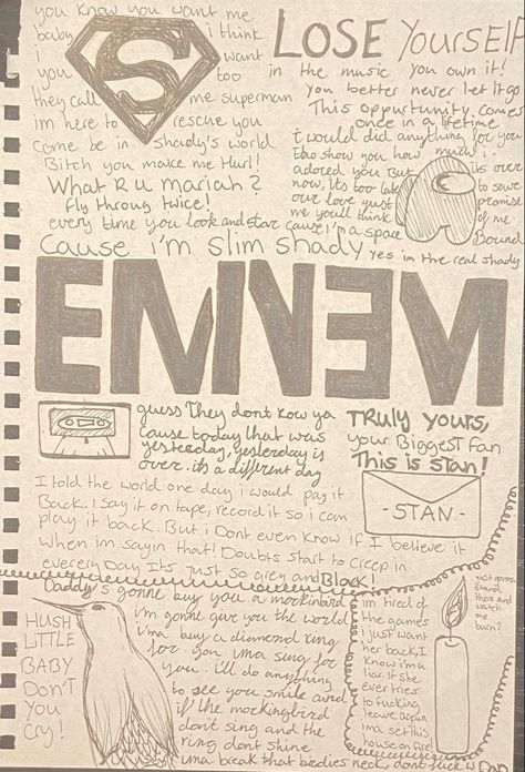 Made by me, eminem lyrics in art Eminem Drawing Ideas, Songs Lyrics Drawings, How To Draw Eminem, Eminem Painting Easy, Eminem Doodle, Eminem Doodles, Eminem Drawing Sketches, Songs Drawings Lyric Art, Eminem Drawing Easy