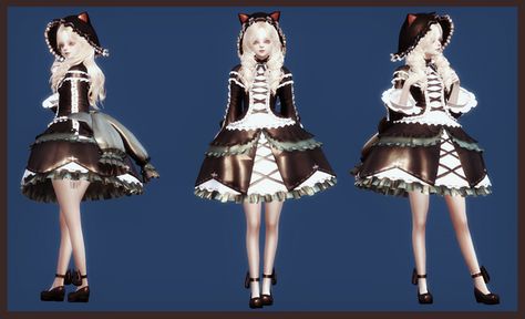 DOA5 The doll dress Sims Outfits, Sims 4 Cas Mods, Sims 4 Anime, Tumblr Sims 4, Sims 4 Teen, Sims 4 Dresses, Sims 4 Mm, Sims 4 Cc Finds, Sims 4 Clothing