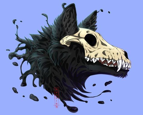 Fantasy Ideas, Animal Skull, Art Fantasy, Anime Wolf, Mythical Creatures Art, 웃긴 사진, Creepy Art, Wolf Art, Arte Animal