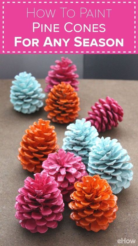 kids crafts Customize pine cones for different seasons and occasions by painting them. All i… Cust Pine Cone Projects, Pinecone Projects, Pine Cone Ideas, Pine Cone Craft, Pine Cone Flower, Pine Cone Flower Wreath, Cone Ideas, Pinecone Art, Pine Cone Flowers