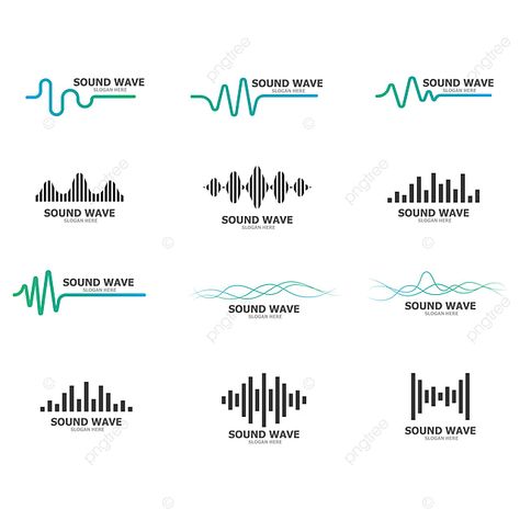 Sound Waves Design, Sound Logo, Dog Logo Design, Music Waves, Music Logo Design, Wave Logo, Waves Icon, Wave Illustration, Waves Vector