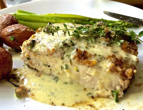 Ciao Chow Linda: Grilled Swordfish in Lemon Caper Cream Sauce Lemon Caper Cream Sauce, Caper Cream Sauce, Swordfish Steak, Grilled Swordfish, Swordfish Recipes, Lemon Caper Sauce, Grilled Lemon, Seafood Entrees, Cream Sauce Recipes