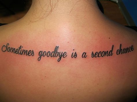 sometimes goodbye is a second chance Second Chance Tattoo Symbol, Second Chance Tattoo, Chance Tattoo, Random Tattoos, Guardian Angel Tattoo, Tattoo Process, Semicolon Tattoo, 2nd Chance, Coloring Ideas