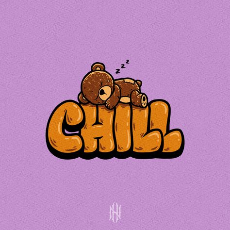 Chill Graphic Design, Chill Typography, Streetwear Tshirt Design Ideas, Tshirt Design Streetwear, Cartoon Typography, Typo Logo Design, Typography Shirt Design, Graphic Design Letters, Graffiti Text