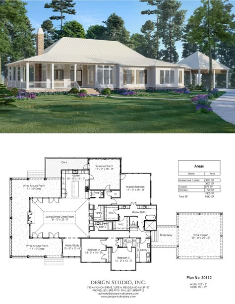 Craftsman House Plans With Wrap Around Porch, Low Country House Plans With Porches, 3 Bedroom Wrap Around Porch Home Plans, Low Country Floor Plans, Low Country Farmhouse Plans, No Upper Kitchen, Pantry Coat Closet, Country House Plans With Porch, Southern Farmhouse Plans