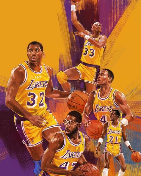 LakersBackInTime17x on Instagram: “Showtime Lakers #nba #hoops #showtime #lakers #lakeshow #lakersnation #ballislife #lakergang #lakers4life @lakersbackintime @lakers” Showtime Lakers, Nba Basket, Nba Basketball Art, Lakers Kobe, Kobe Bryant Wallpaper, Nba Art, Basketball Art, Nba Stars, Magic Johnson