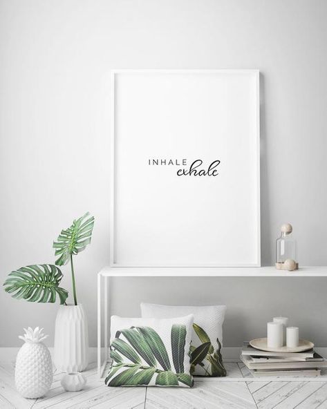 Inhale Exhale  This listing is for a DIGITAL FILE of this artwork. No physical item will be sent. You can print the file at home, at a local print shop or using an online service.   Pair it with Dopamine Molecule print: Massage Room Decor, Adventure Wall Art, Funny Quote Prints, Tropical Interior, Wall Art Decor Prints, Caribbean Style, Family Wall Art, Inhale Exhale, Massage Room