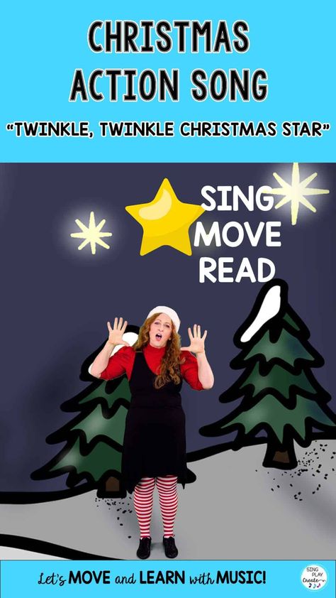 Christmas Action Songs For Preschoolers, Preschool Action Songs, Kids Songs With Actions, Action Songs, Holiday Program, Christmas Program, Finger Plays, Classroom Management Tips, Movement Activities