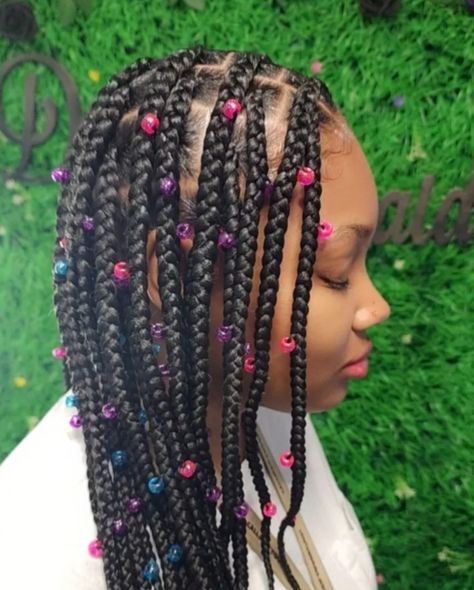 By Dope Braids Studio (Sierra Miller, SC) New Pins, Box Braids, Braids, Beads, Hair, Pins, Quick Saves, Color, Plaits