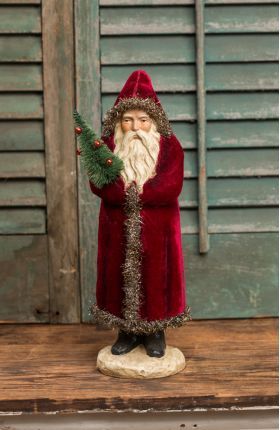 Belsnickel is the German companion of Saint Nicholas which is still in use as a Christmas figure in the Pennsylvania Dutch community. The f... Primitive Clothing, Snow Christmas Tree, Antique Christmas Tree, Santa Art, Primitive Santa, Colonial Christmas, Prim Christmas, Kris Kringle, Christmas Tree Garland