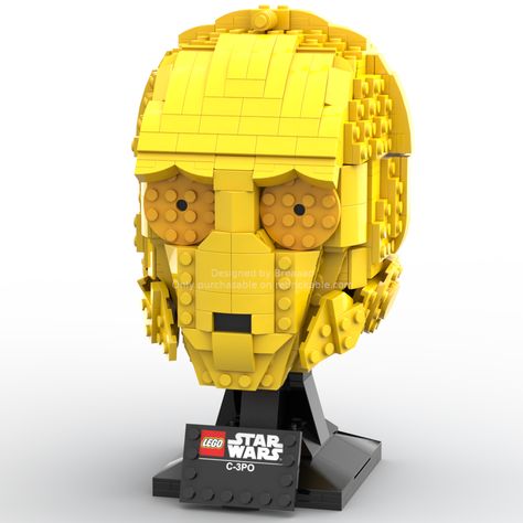 C-3PO ("Helmet" Collection) Lego Helmet, Star Wars Helmet, Lego Group, Lego Parts, Group Of Companies, Graduation Party, Custom Print, Lego, How To Find Out