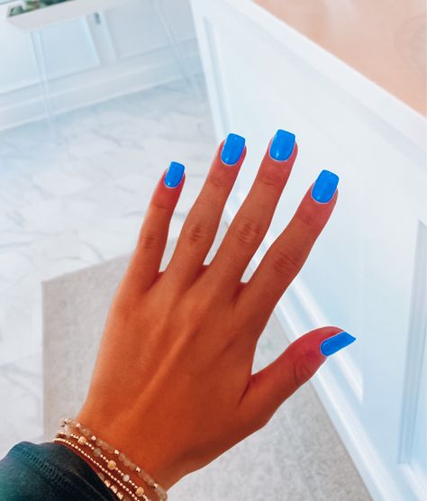 Dip Nail Inspo Spring, And Nail Ideas, Cute Sns Nail Ideas For Summer, Dip Nails Preppy, Preppy Nails Coffin, Different Color Summer Nails, Cute Nail Ideas For Summer Simple, Blue Nails With Simple Design, Blue Nails Preppy