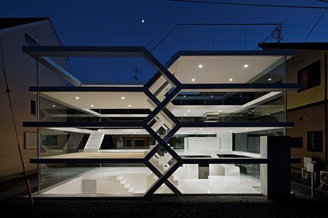 S House, Saitama, 2013 - Yuusuke Karasawa Architects #japan Japanese House Design, Glass House Design, Houses In Japan, Japanese Architecture, Room Idea, House Built, Japanese House, Saitama, Glass House